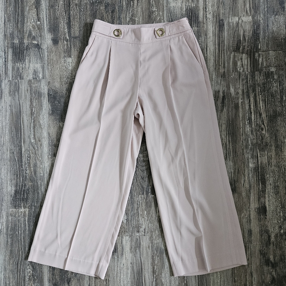 Zara Basic Collection Light Pink Wide Leg Pants, Size S